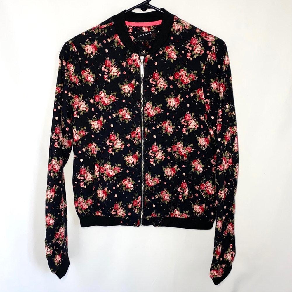 Ashley by 26 International Black Floral Jacket